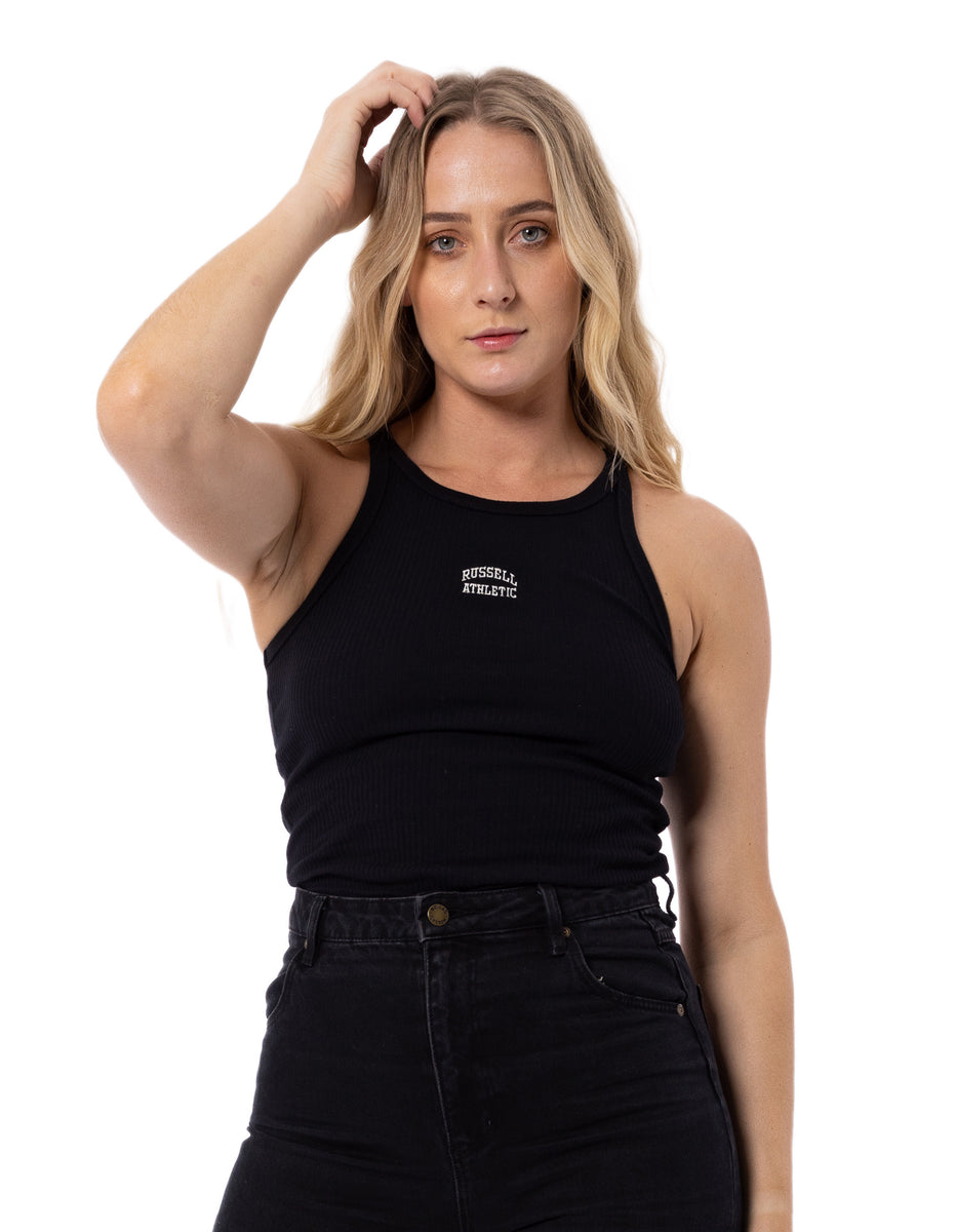Dámské Tílko Russell Athletic Originals Embroidered Černé | ZFC-601459