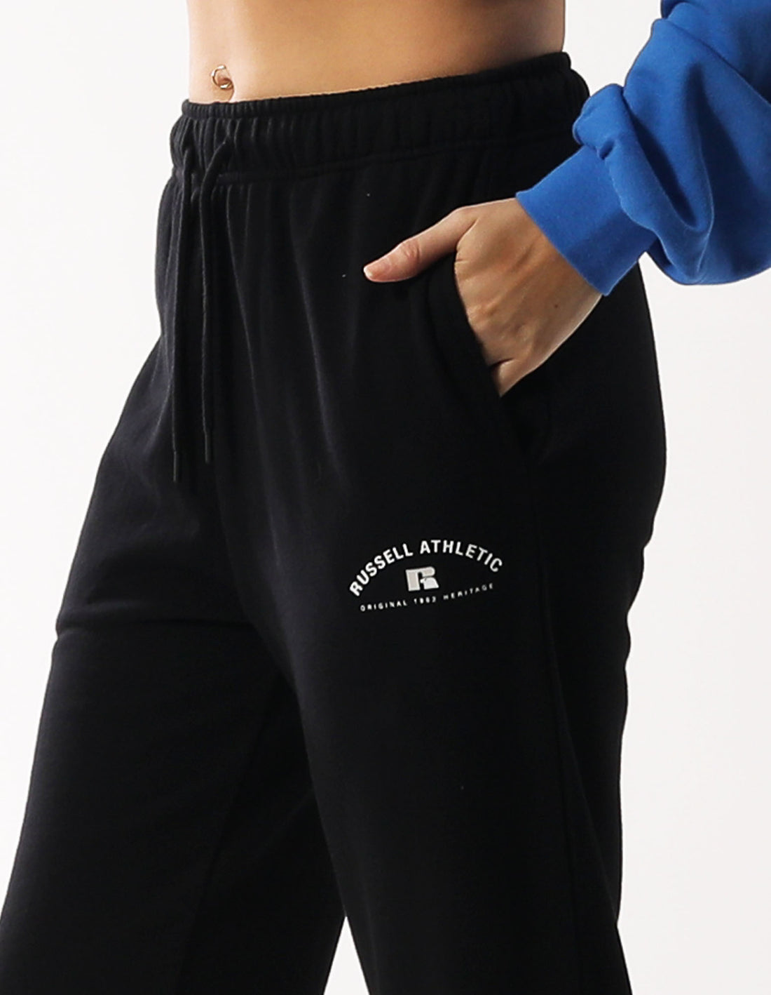 Dámské Track pants Russell Athletic Heritage Arch Baggy Černé | HPV-967381