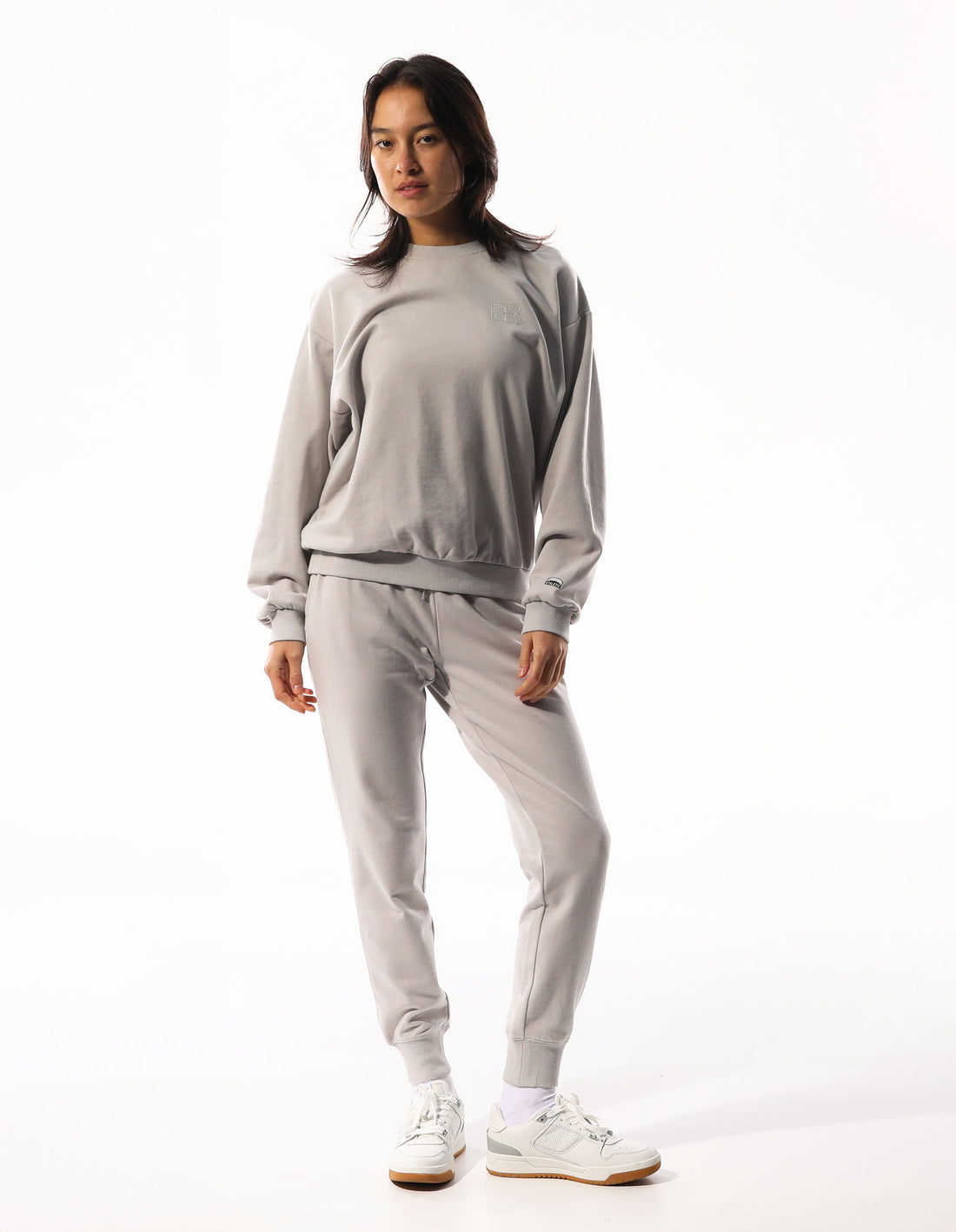 Dámské Track pants Russell Athletic Inlay Logo Unbrushed Béžový | VYI-510932