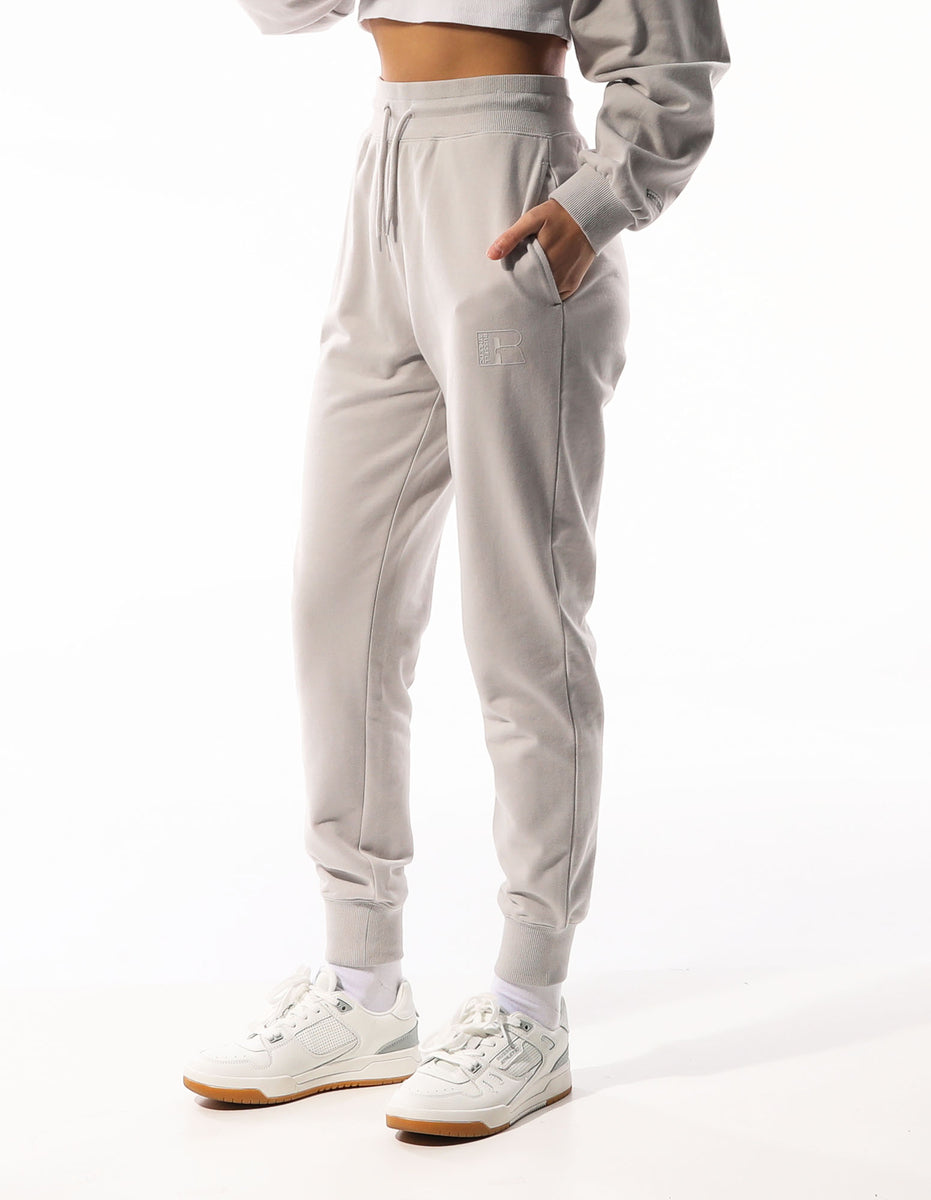 Dámské Track pants Russell Athletic Inlay Logo Unbrushed Béžový | VYI-510932