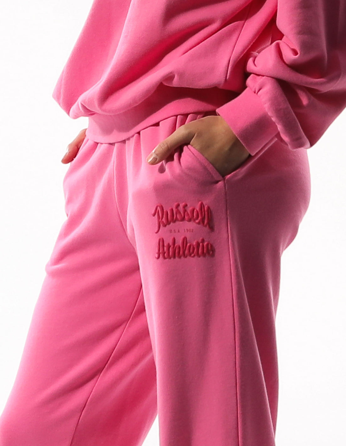 Dámské Track pants Russell Athletic Maplewood Baggy Růžové | IRP-126759