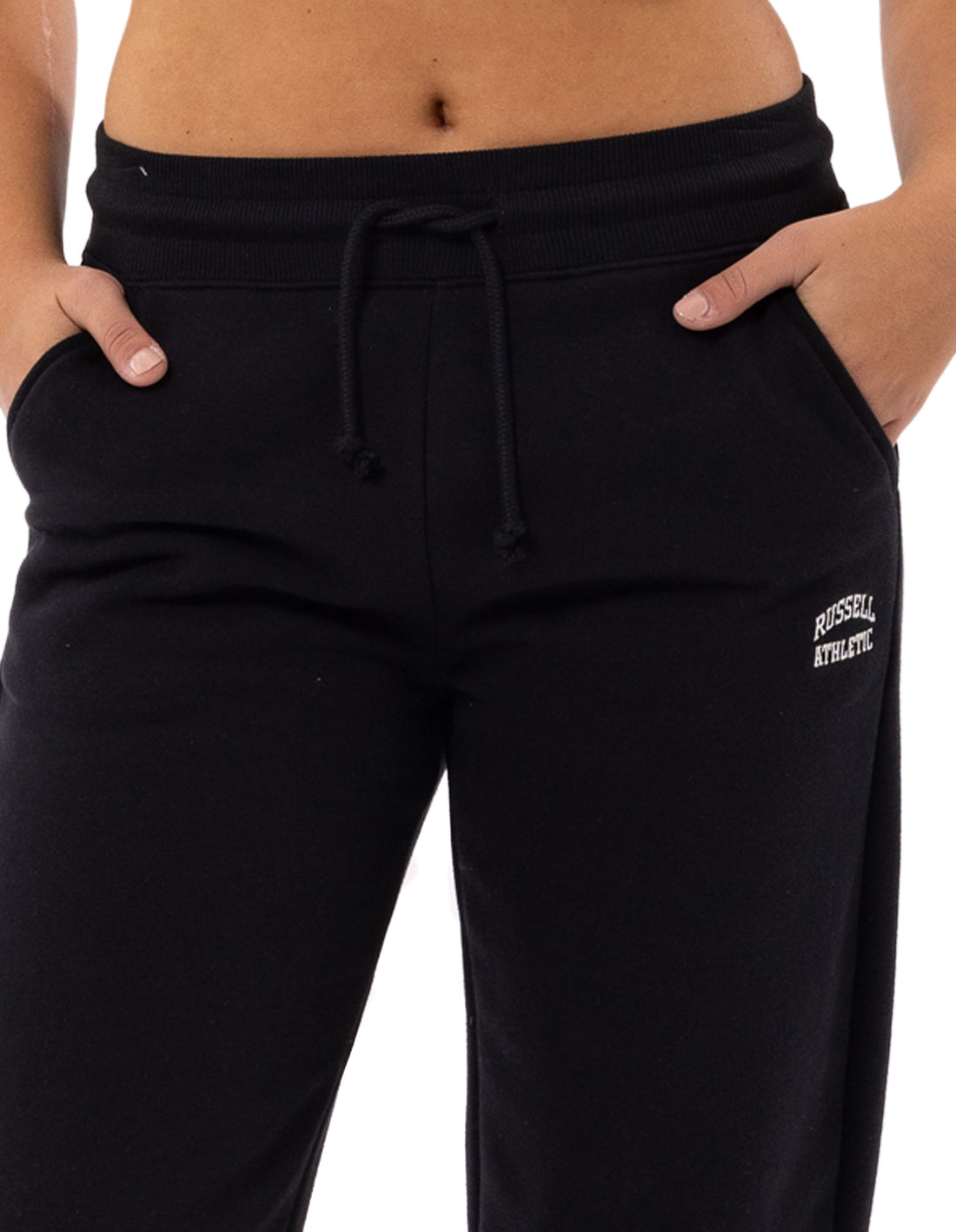 Dámské Track pants Russell Athletic Originals Small Arch Open Leg Černé | ITP-306521