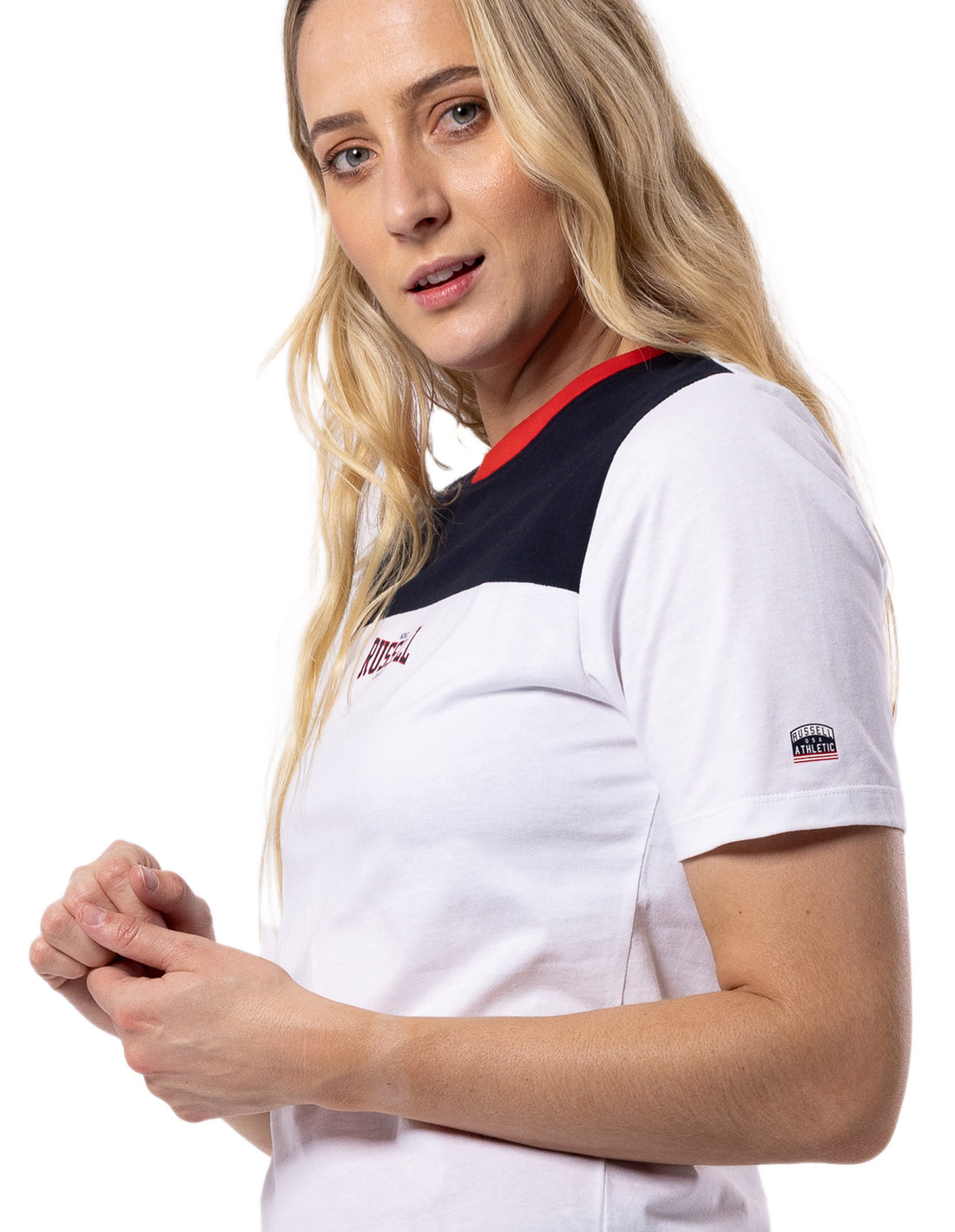 Dámské Tričko Russell Athletic Americana Vintage Bílé | CMJ-156879