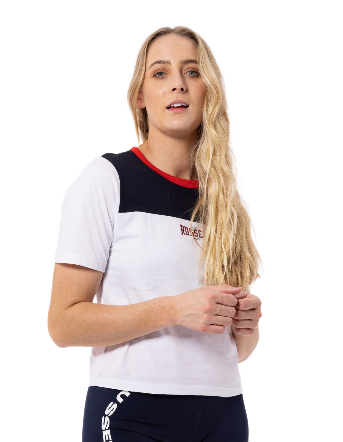 Dámské Tričko Russell Athletic Americana Vintage Bílé | CMJ-156879