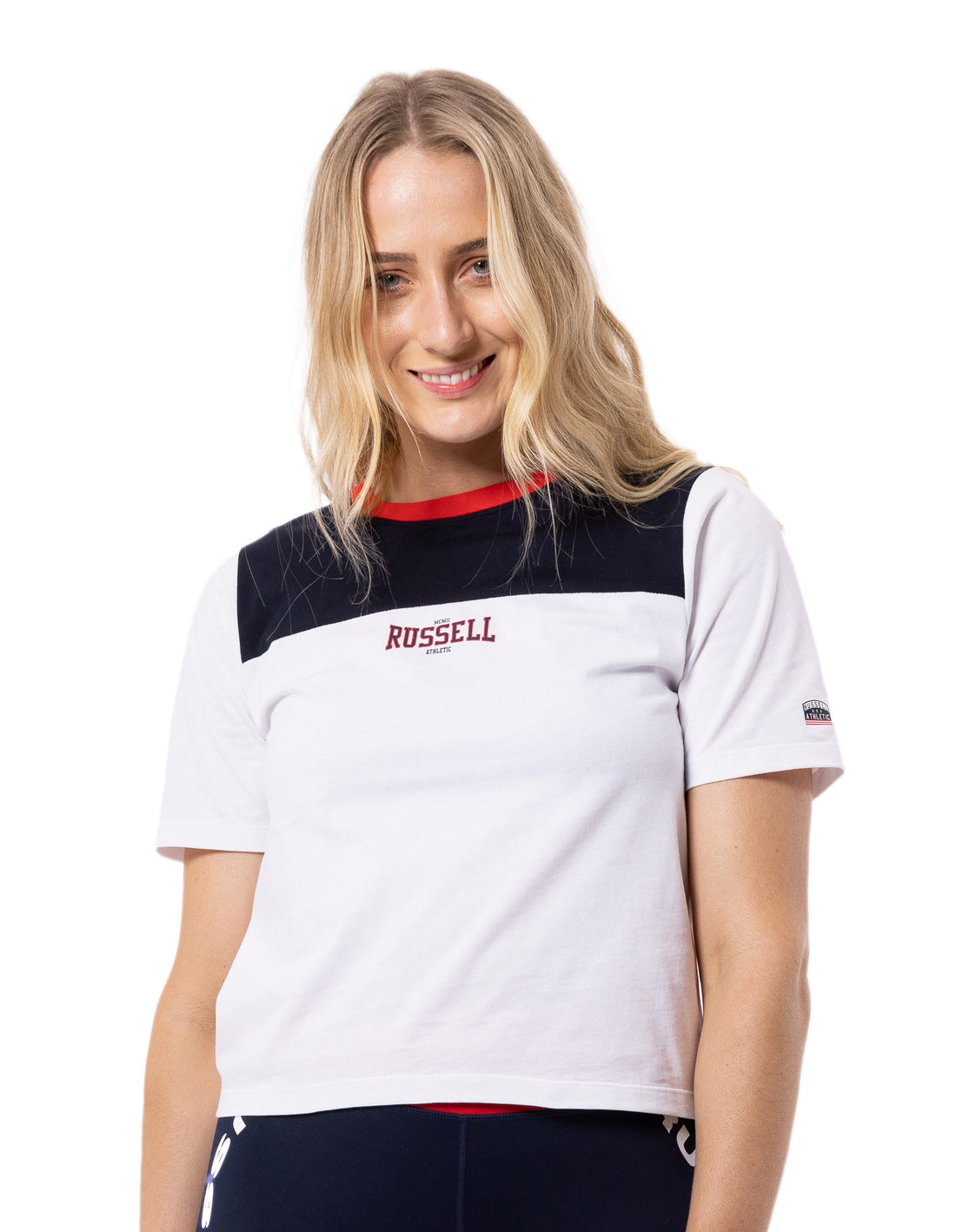 Dámské Tričko Russell Athletic Americana Vintage Bílé | CMJ-156879