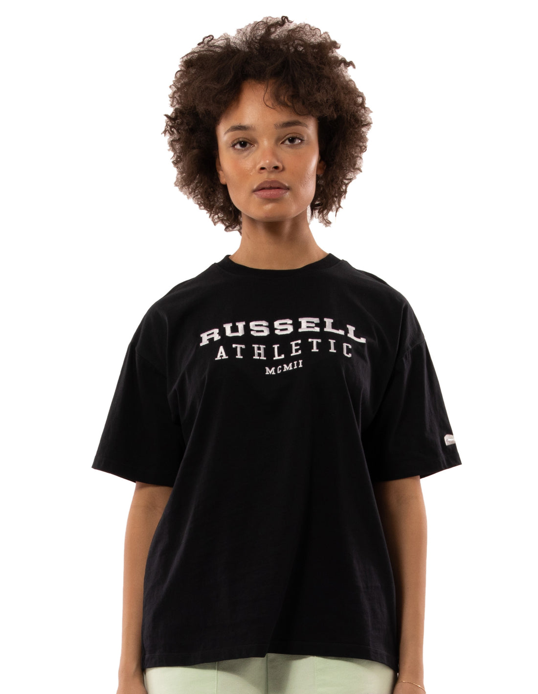 Dámské Tričko Russell Athletic Elements Oversize Černé | LIW-034258