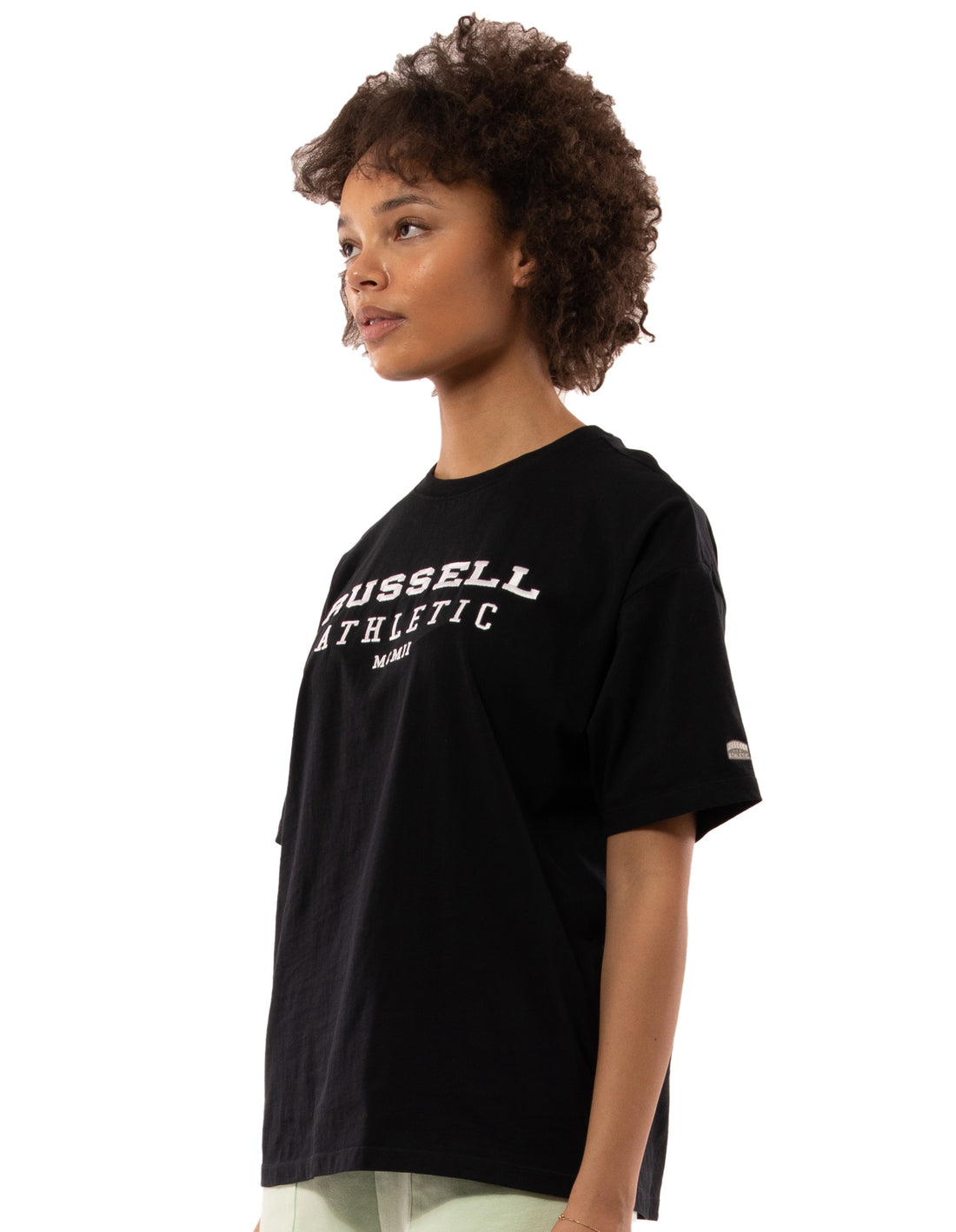 Dámské Tričko Russell Athletic Elements Oversize Černé | LIW-034258