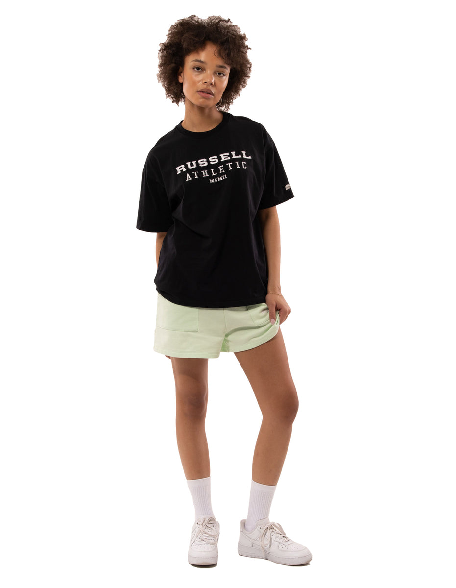 Dámské Tričko Russell Athletic Elements Oversize Černé | LIW-034258