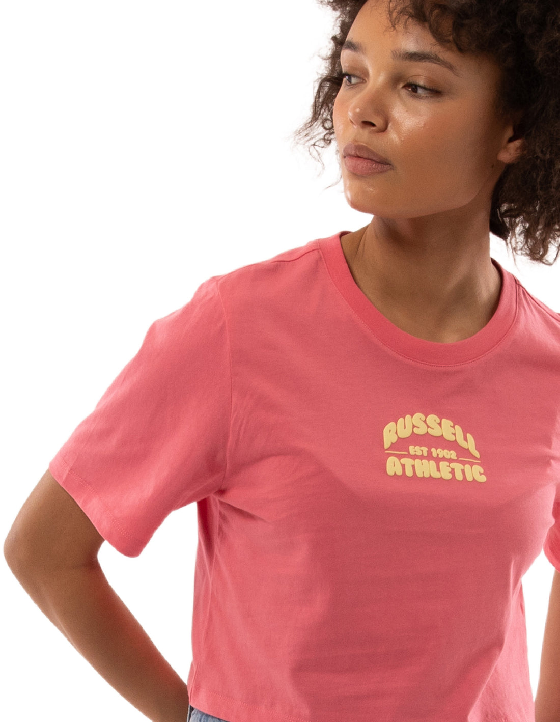 Dámské Tričko Russell Athletic Sugar Crop Koralove Růžové | AQG-189624
