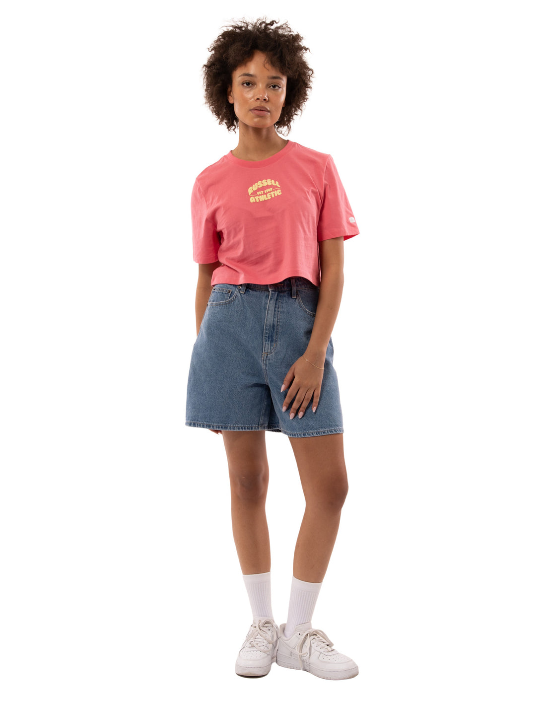 Dámské Tričko Russell Athletic Sugar Crop Koralove Růžové | AQG-189624