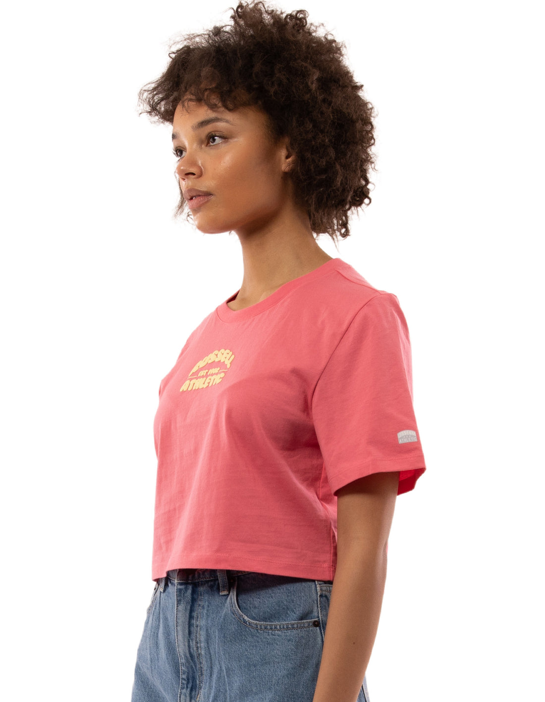 Dámské Tričko Russell Athletic Sugar Crop Koralove Růžové | AQG-189624