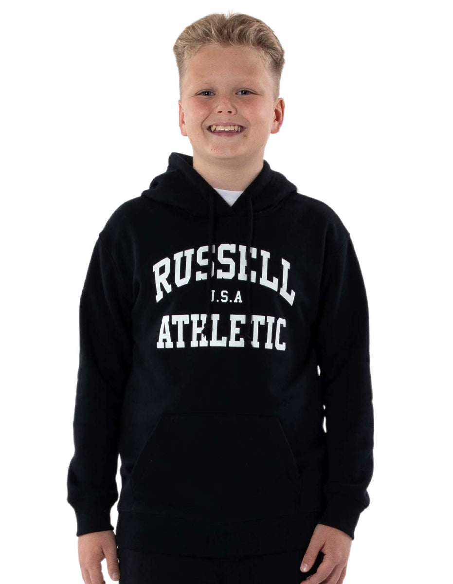 Dětské Mikina s Kapucí Russell Athletic Arch Heritage Unisex Youth Černé | AVE-594362