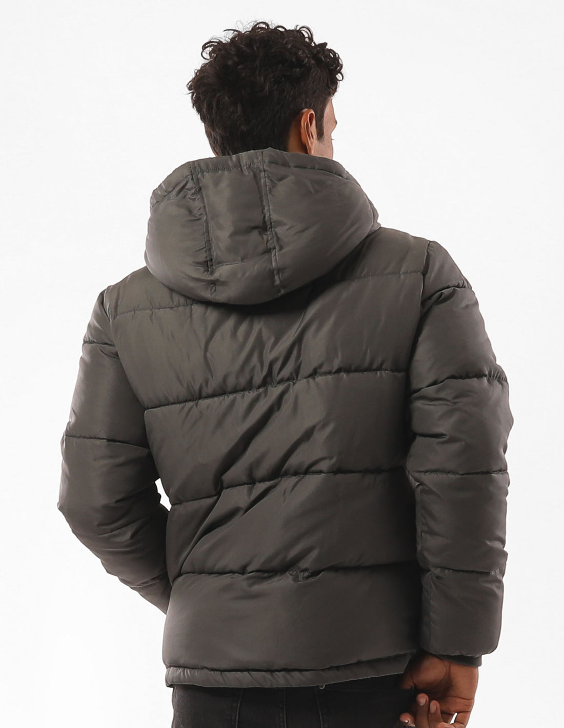 Pánské Bunda Puffer Russell Athletic Hampton Šedé | LPV-412867