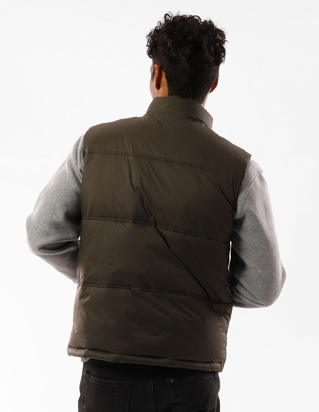 Pánské Bunda Puffer Russell Athletic Kennedy Vest Olivy Zelené | BFX-261089