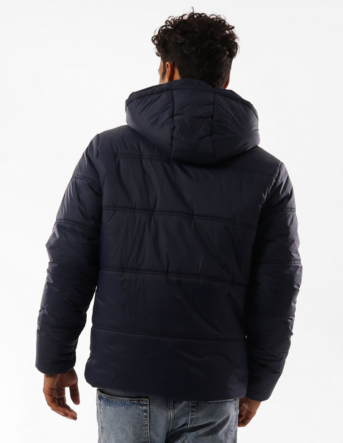 Pánské Bunda Puffer Russell Athletic Lewis Tmavě Blankyt | NFB-862305