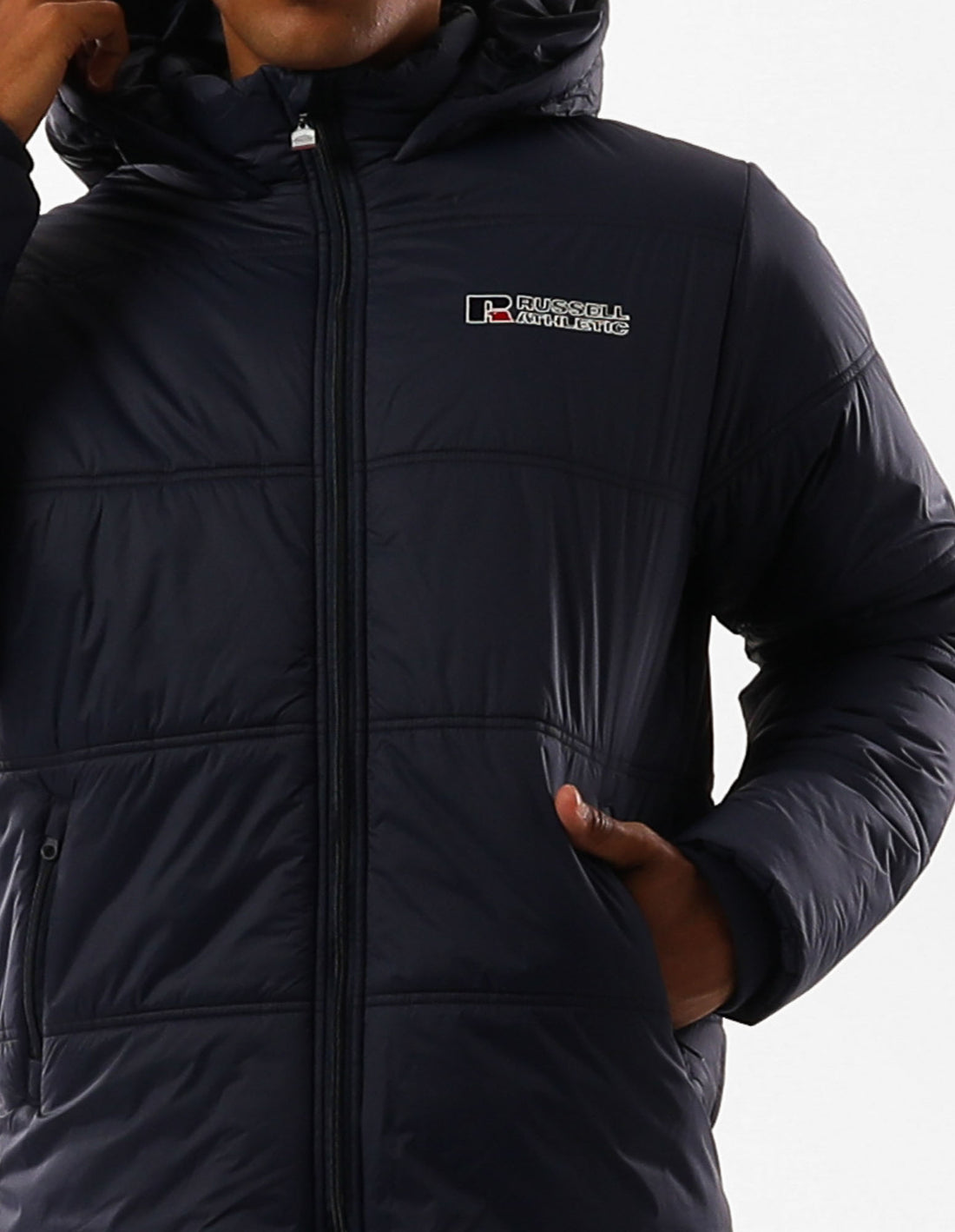 Pánské Bunda Puffer Russell Athletic Lewis Tmavě Blankyt | NFB-862305