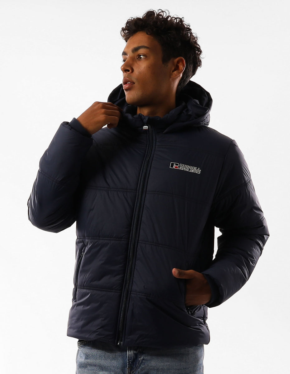Pánské Bunda Puffer Russell Athletic Lewis Tmavě Blankyt | NFB-862305