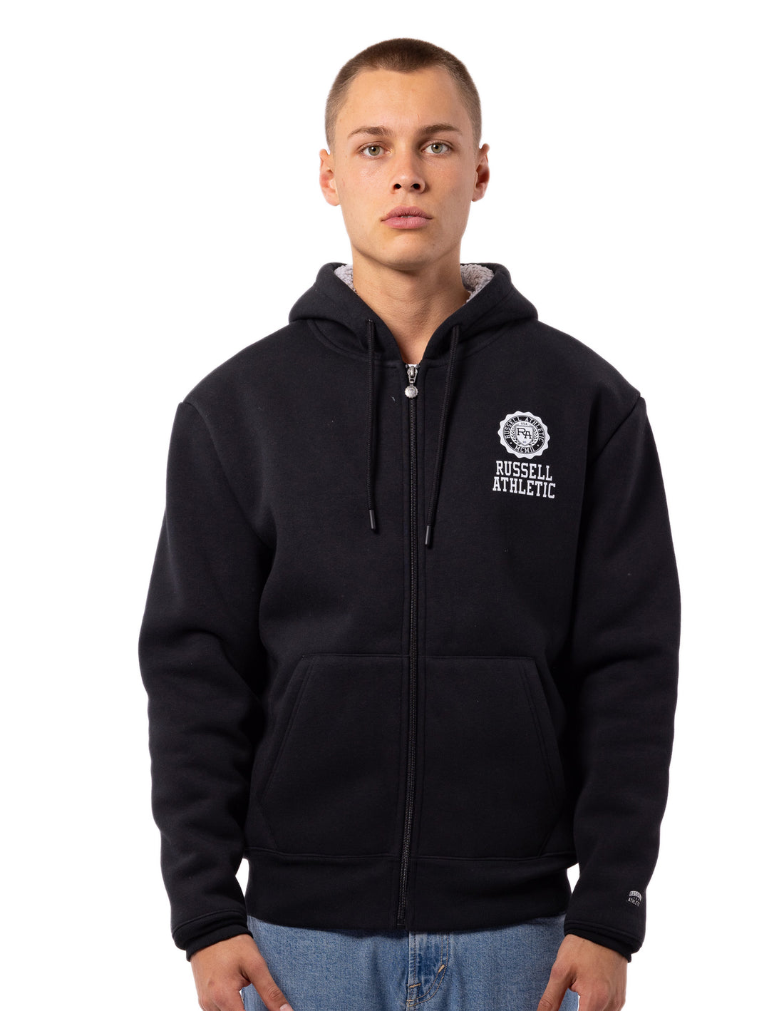 Pánské Bundy Russell Athletic Collegiate Sherpa Černé | HNJ-436275