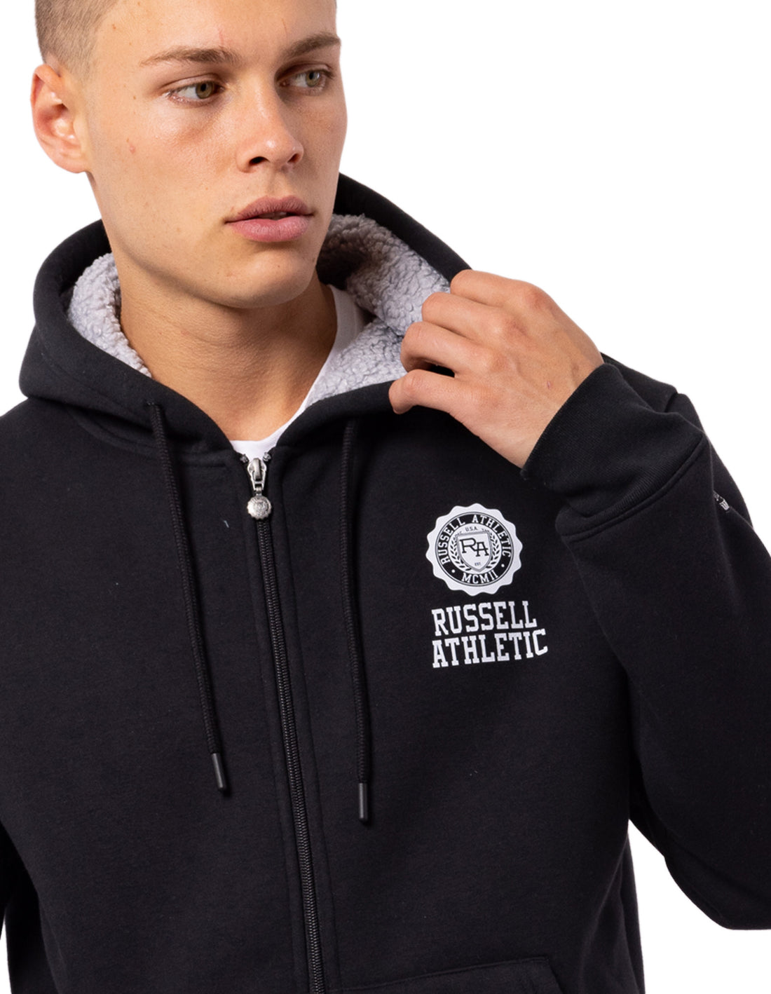 Pánské Bundy Russell Athletic Collegiate Sherpa Černé | HNJ-436275