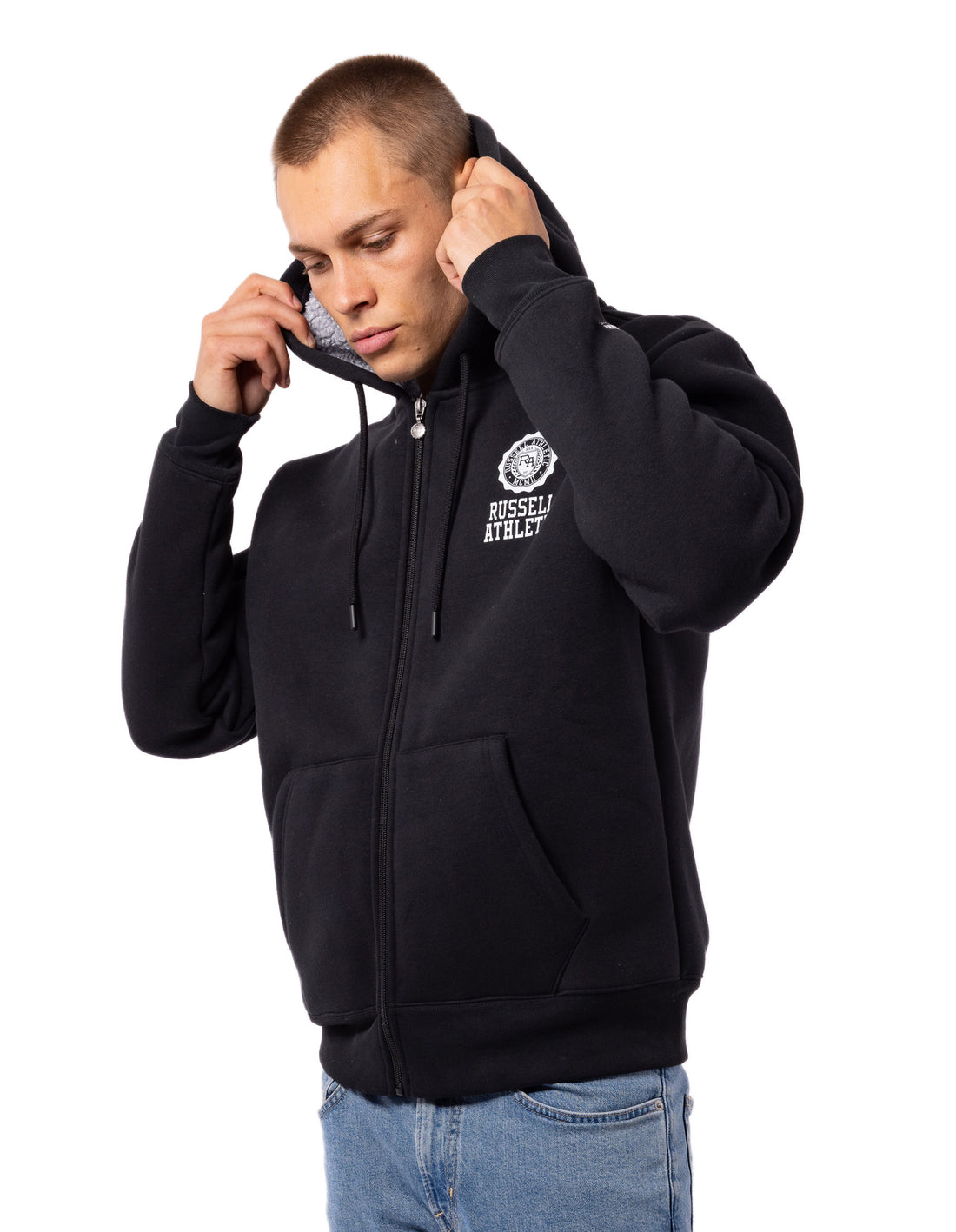 Pánské Bundy Russell Athletic Collegiate Sherpa Černé | HNJ-436275