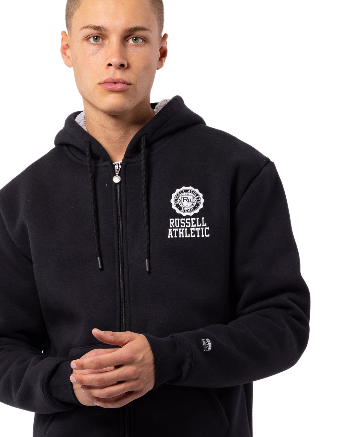 Pánské Bundy Russell Athletic Collegiate Sherpa Černé | HNJ-436275