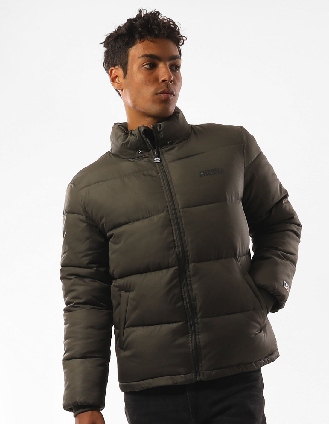 Pánské Bundy Russell Athletic Hampton Olivy Zelené | WTL-014786