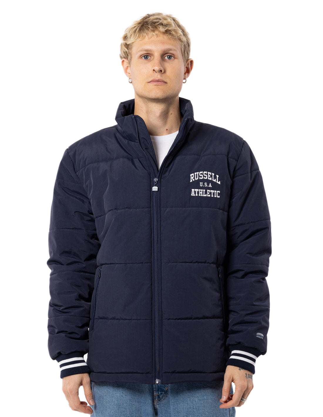 Pánské Bundy Russell Athletic Klute Tmavě Blankyt | WCV-675184