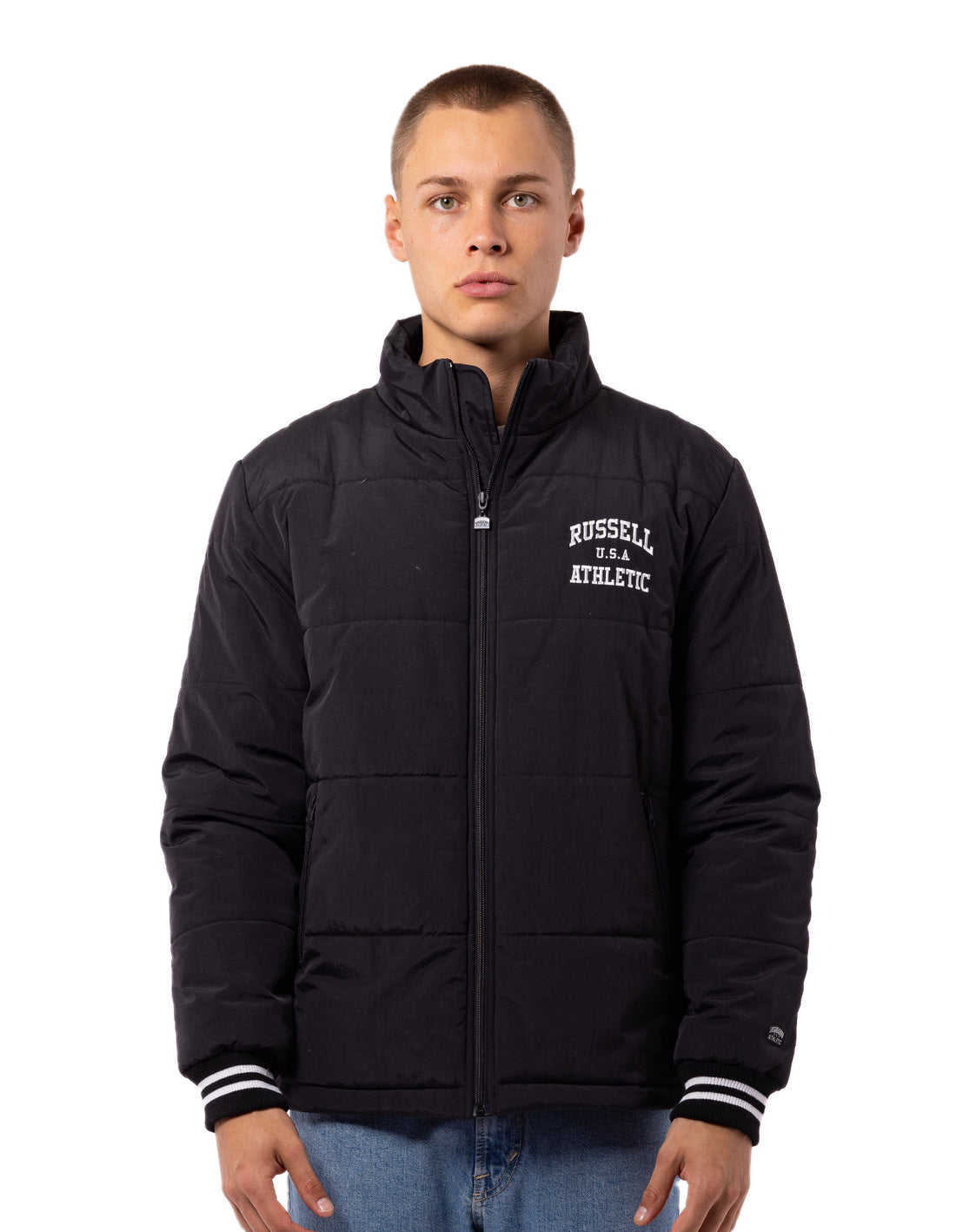 Pánské Bundy Russell Athletic Klute Černé | RAN-738061