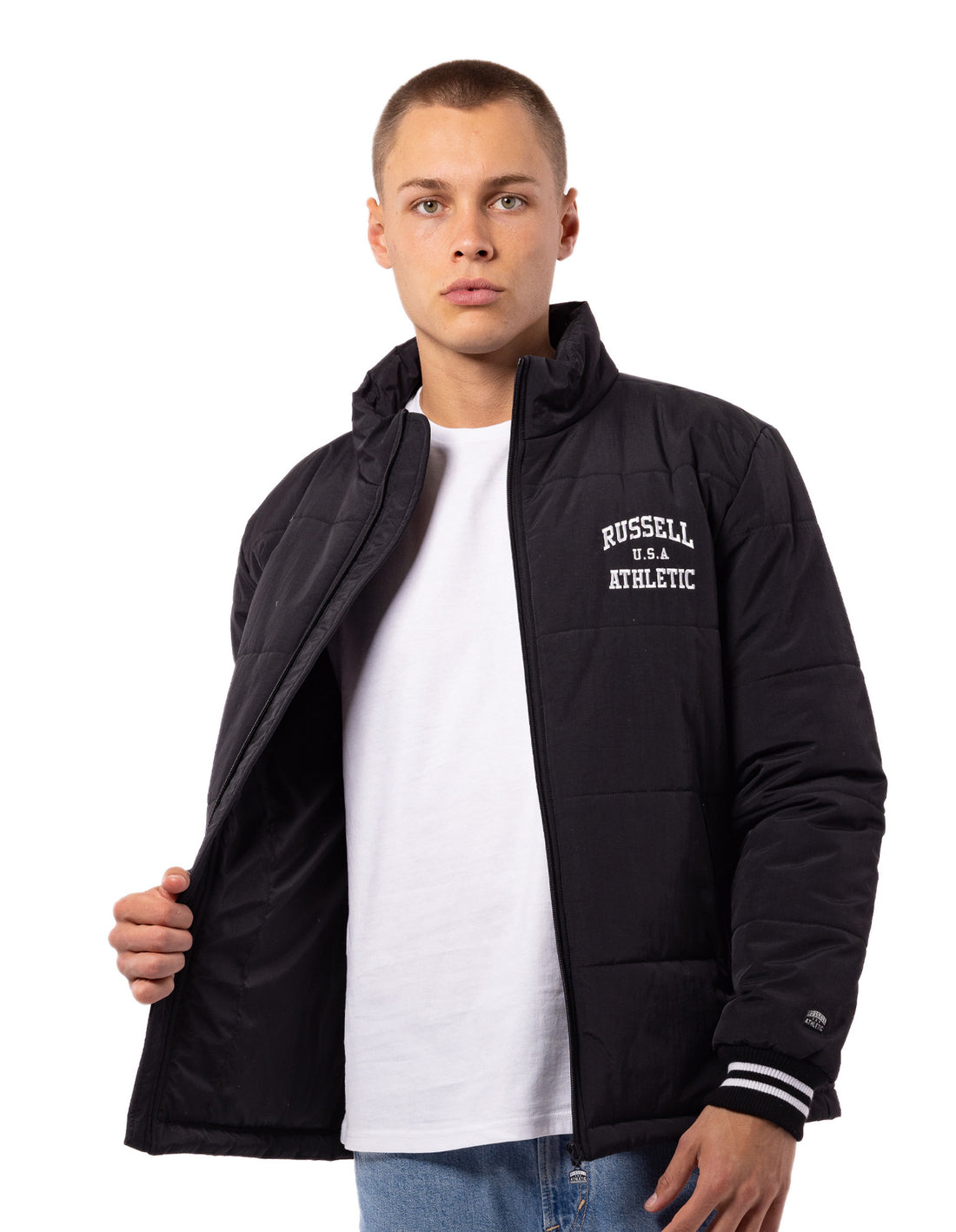 Pánské Bundy Russell Athletic Klute Černé | RAN-738061