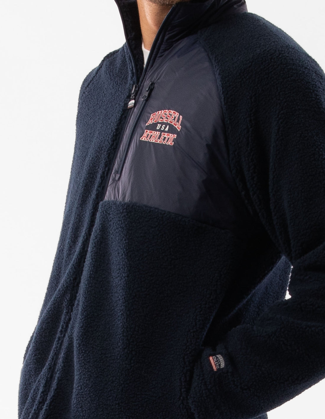 Pánské Bundy Russell Athletic Lewis Polar Fleece Tmavě Blankyt | FHS-209453