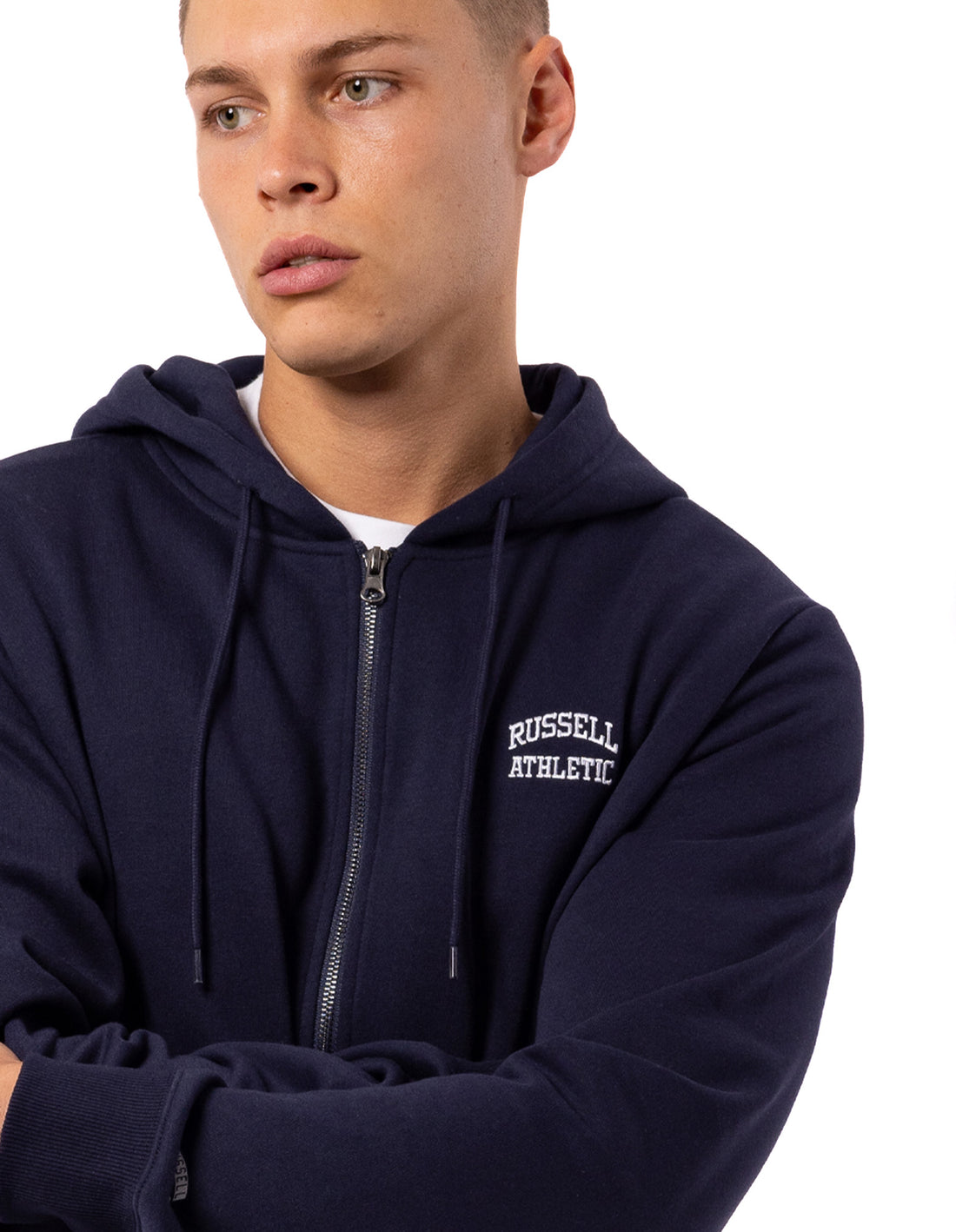 Pánské Bundy Russell Athletic Originals Small Arch Zip Tmavě Blankyt | VPX-650214