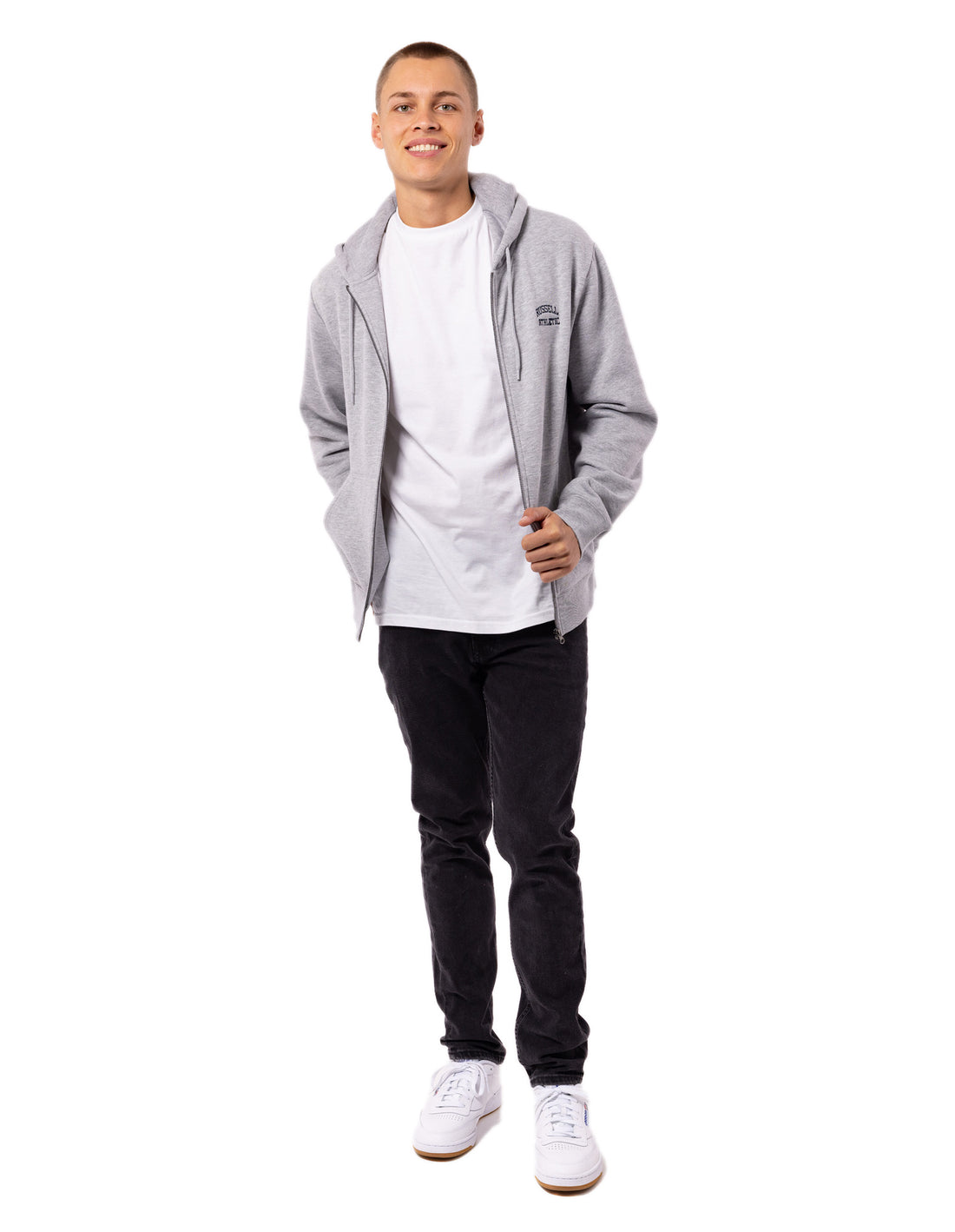 Pánské Bundy Russell Athletic Originals Small Arch Zip Šedé | ZIY-037925