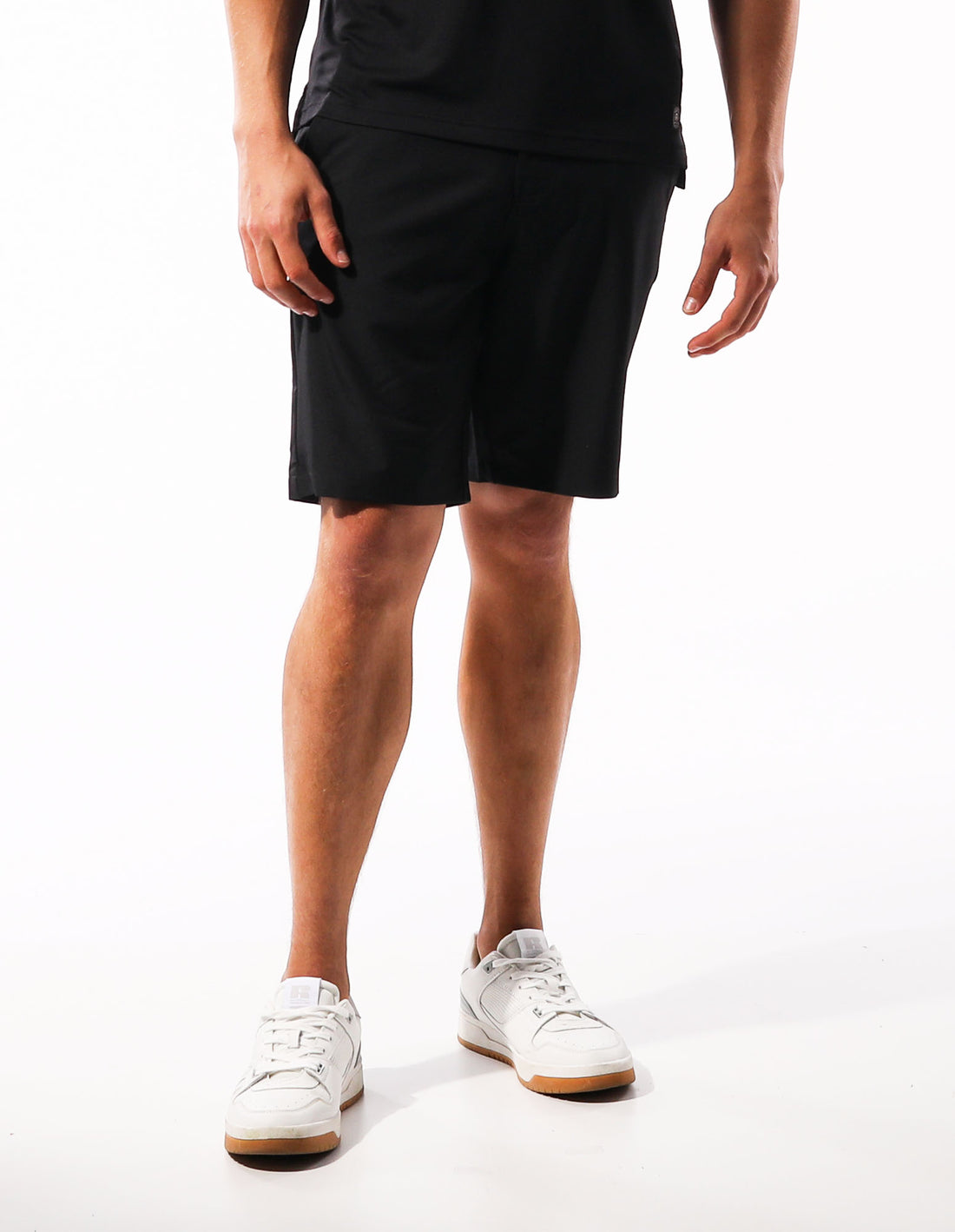 Pánské Kraťasy Russell Athletic Active Stretch Chino Černé | SHA-634182