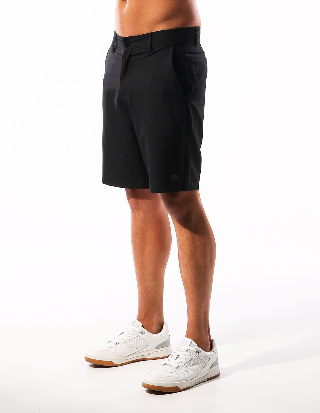 Pánské Kraťasy Russell Athletic Active Stretch Chino Černé | SHA-634182