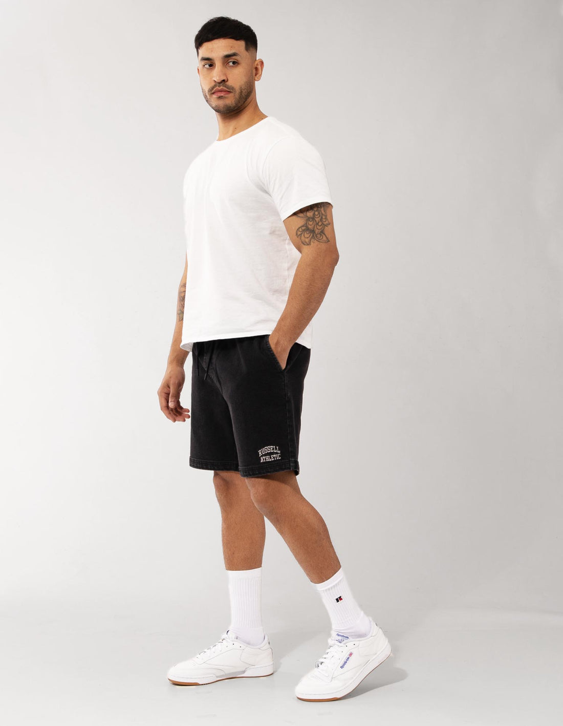 Pánské Kraťasy Russell Athletic Calabasas Denim Černé | HOF-429086
