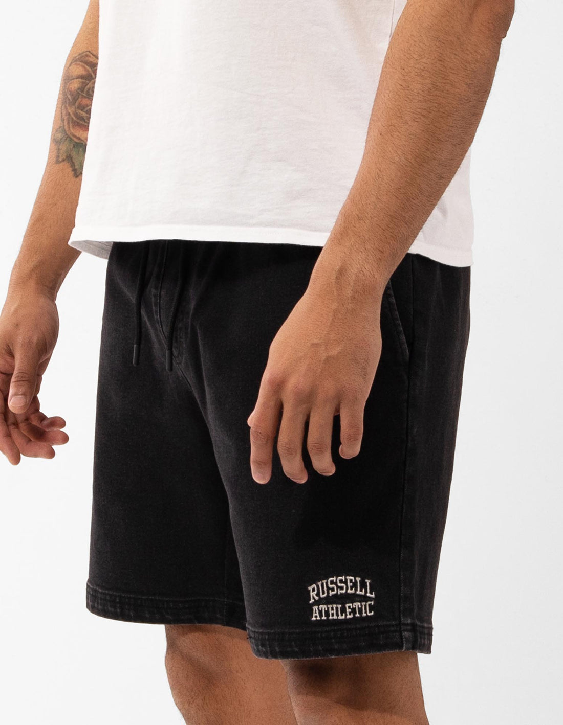 Pánské Kraťasy Russell Athletic Calabasas Denim Černé | HOF-429086