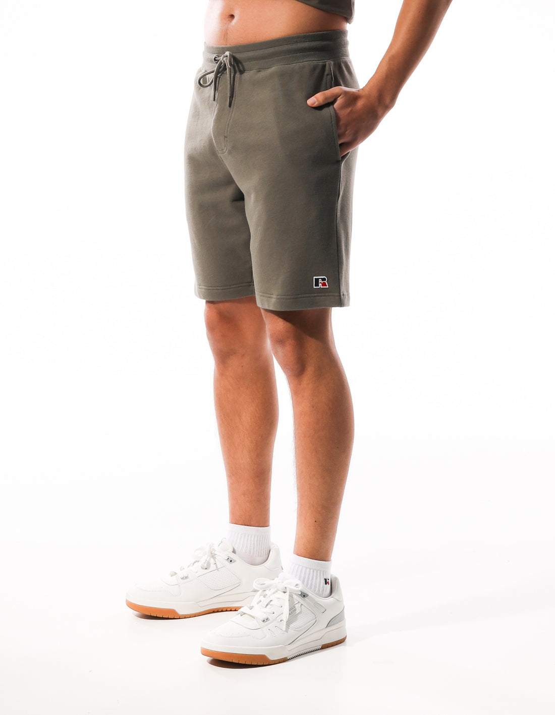 Pánské Kraťasy Russell Athletic R Logo Redeemer Tmavě Hnědé | XWI-895137