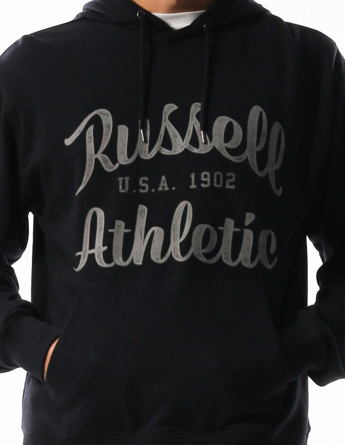 Pánské Mikina s Kapucí Russell Athletic Baseball Arch Šedé | VLM-930862