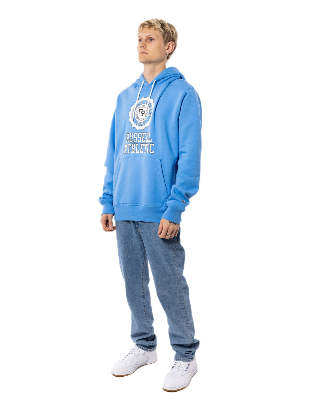 Pánské Mikina s Kapucí Russell Athletic Collegiate Blankyt | NGH-521864