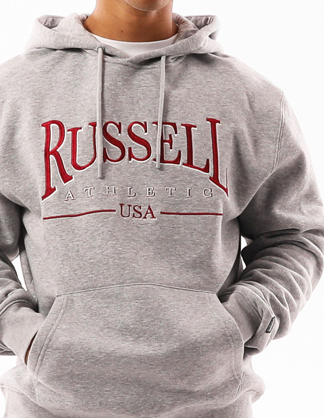 Pánské Mikina s Kapucí Russell Athletic Glendale Šedé | MGC-052716
