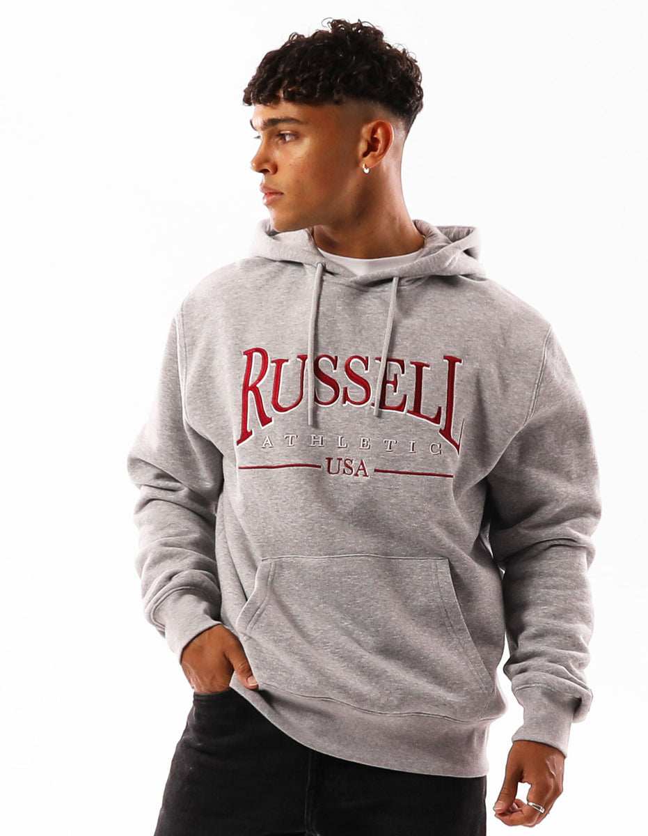 Pánské Mikina s Kapucí Russell Athletic Glendale Šedé | MGC-052716