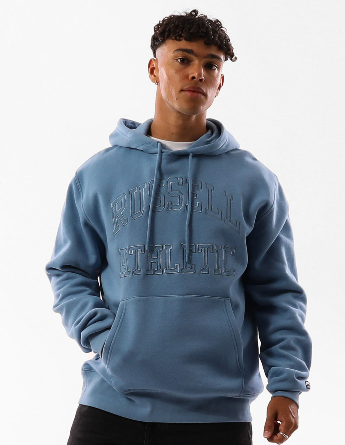 Pánské Mikina s Kapucí Russell Athletic Greenwich Blankyt | UMJ-215034