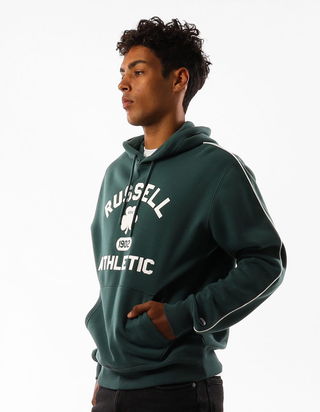 Pánské Mikina s Kapucí Russell Athletic Lexington Zelene | GZB-867249