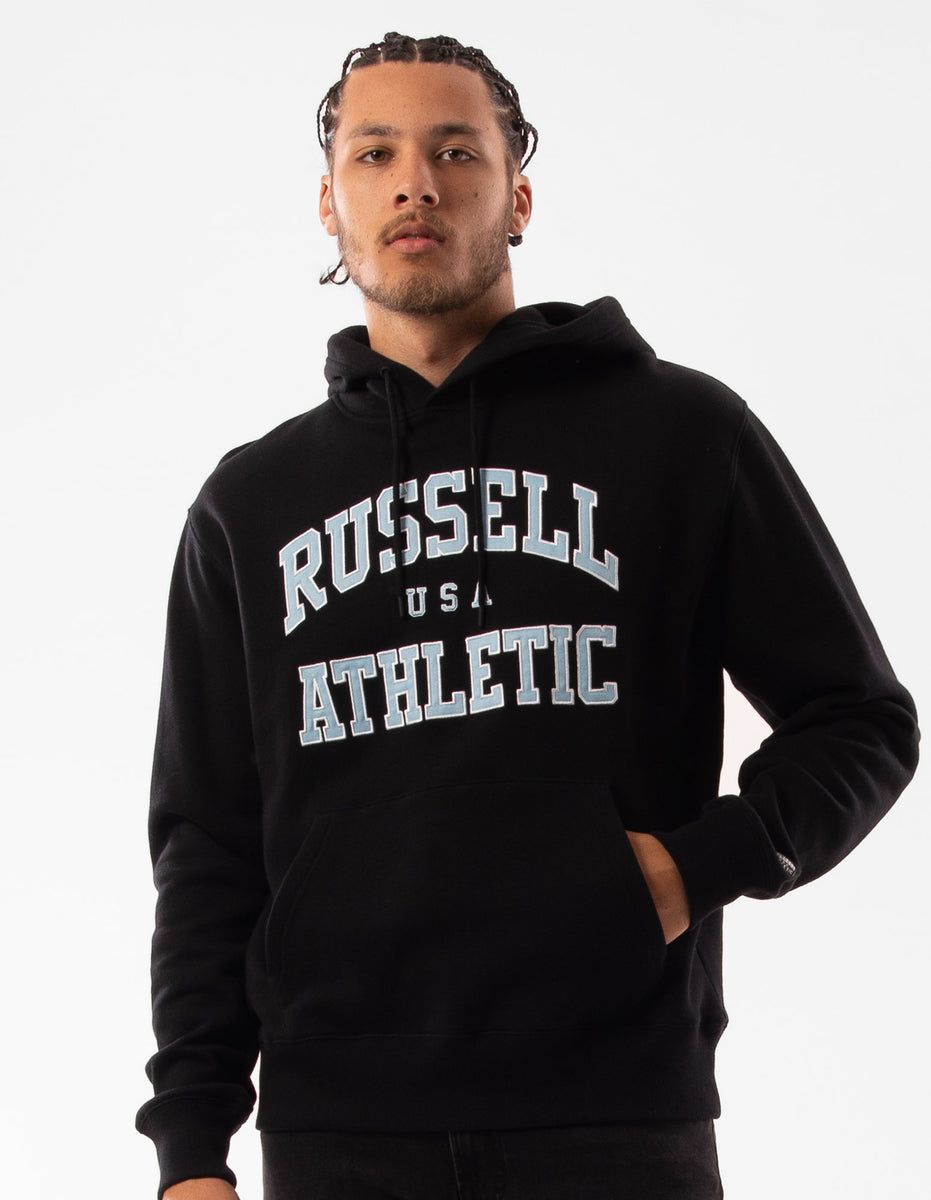 Pánské Mikina s Kapucí Russell Athletic Mercer Černé | DSQ-634709