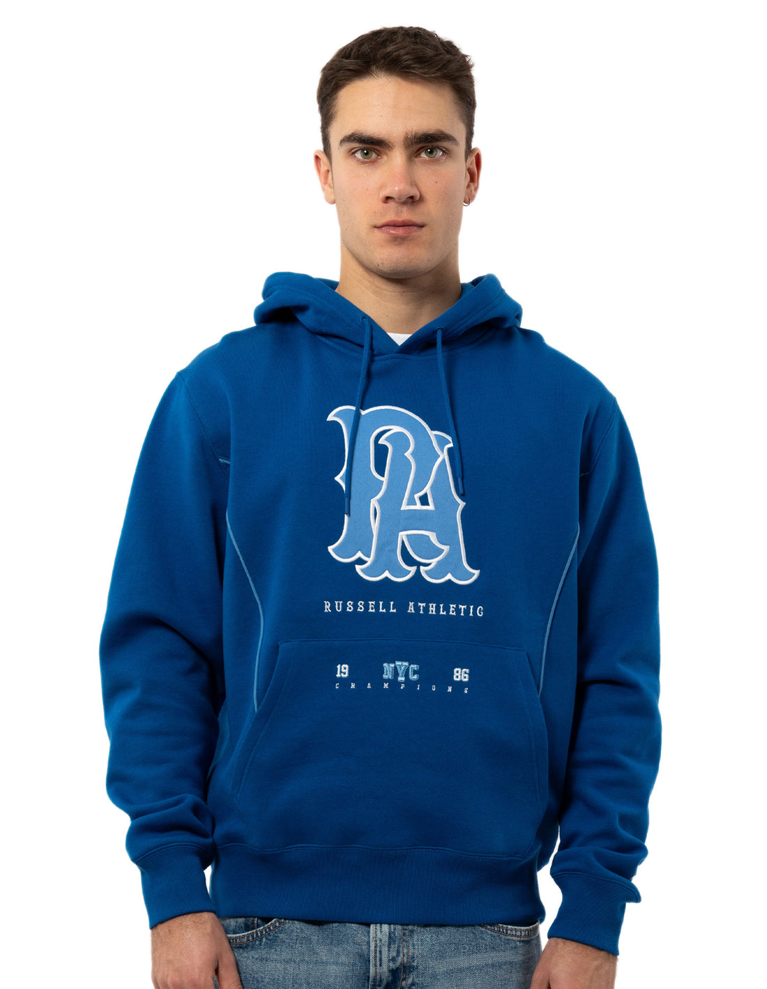Pánské Mikina s Kapucí Russell Athletic Midfielder Blankyt | BOH-583726
