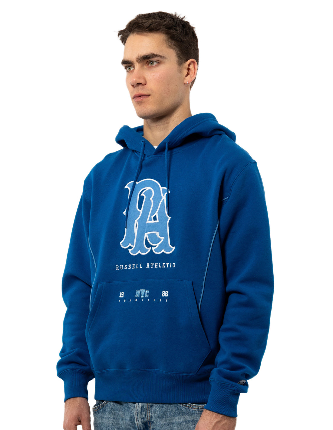 Pánské Mikina s Kapucí Russell Athletic Midfielder Blankyt | BOH-583726