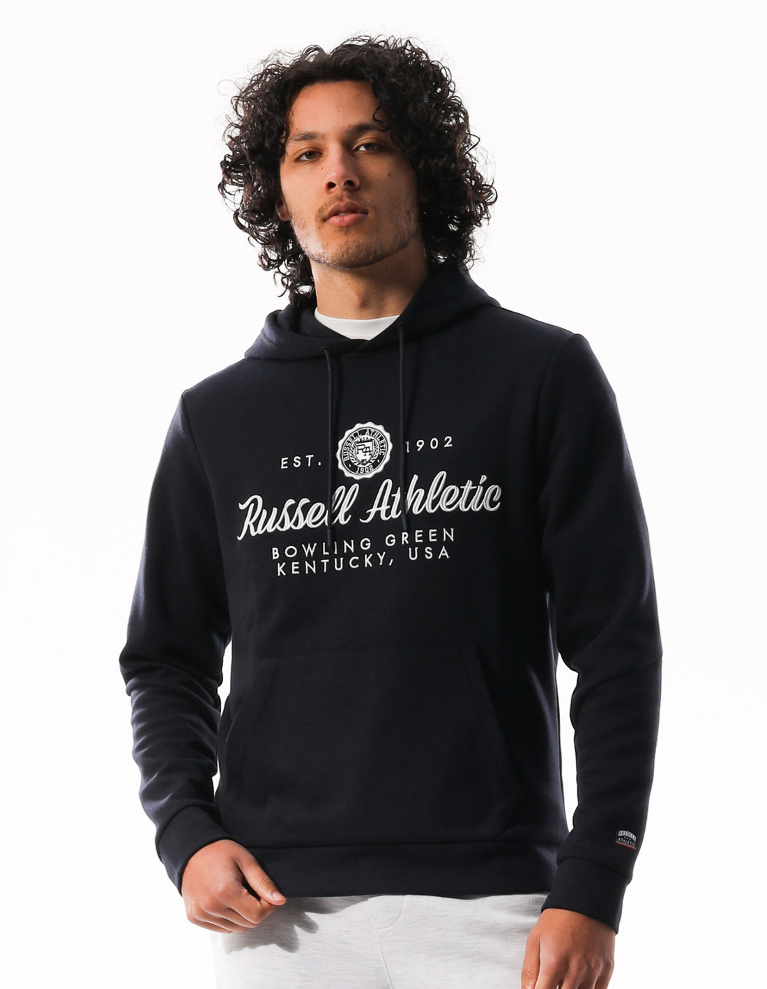 Pánské Mikina s Kapucí Russell Athletic Mini Seal Černé | PLV-541907