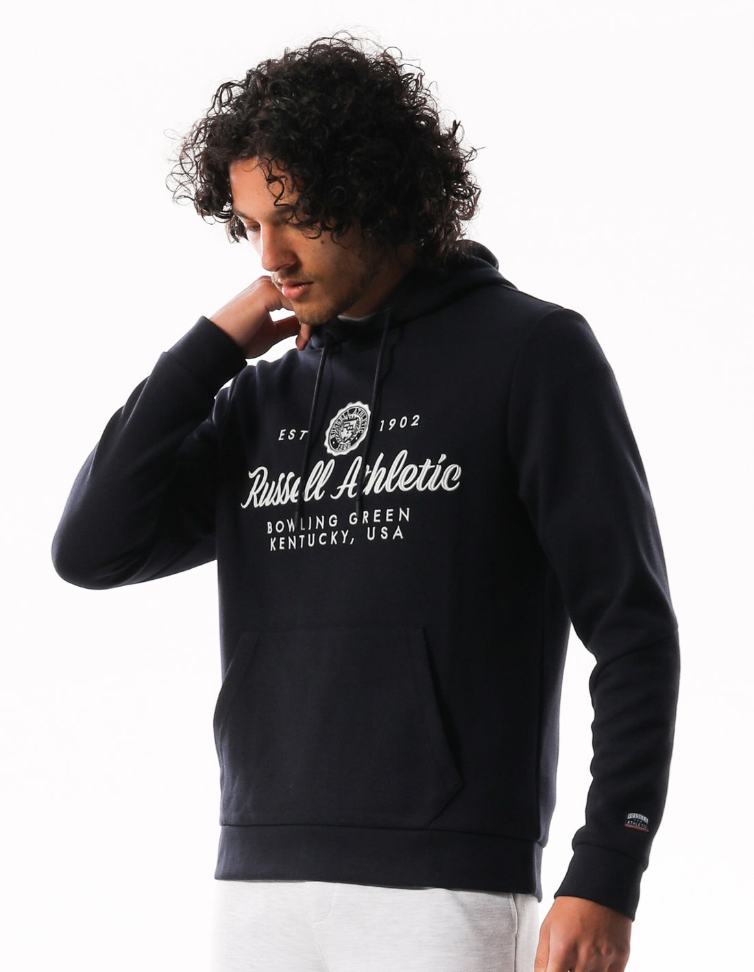 Pánské Mikina s Kapucí Russell Athletic Mini Seal Černé | PLV-541907