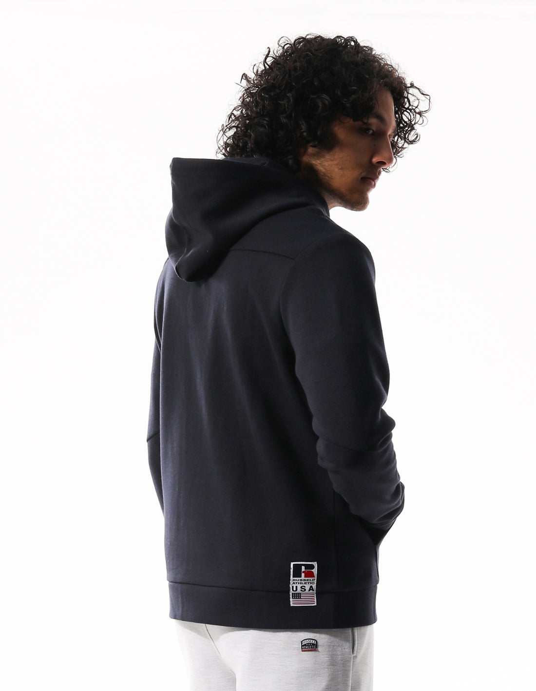Pánské Mikina s Kapucí Russell Athletic Mini Seal Černé | PLV-541907