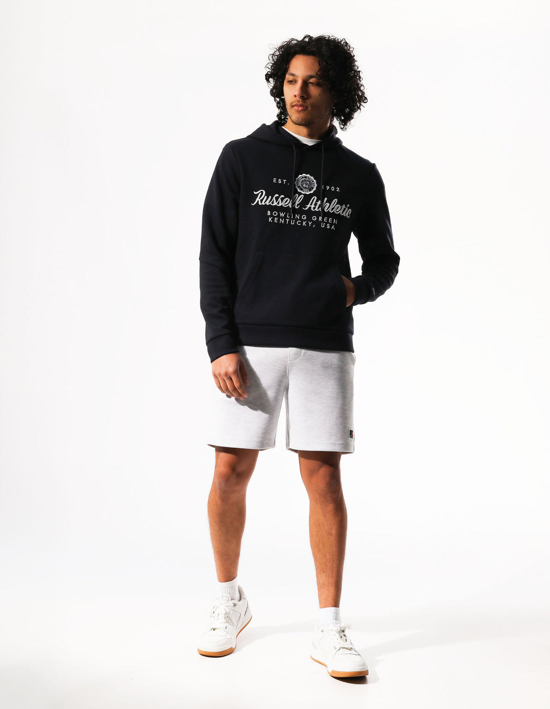 Pánské Mikina s Kapucí Russell Athletic Mini Seal Černé | PLV-541907